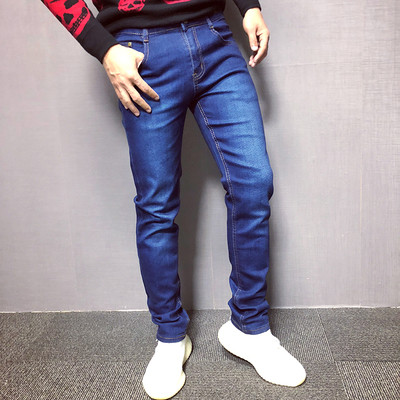 Férfi sima farmer modell Slim fekete és kék színben