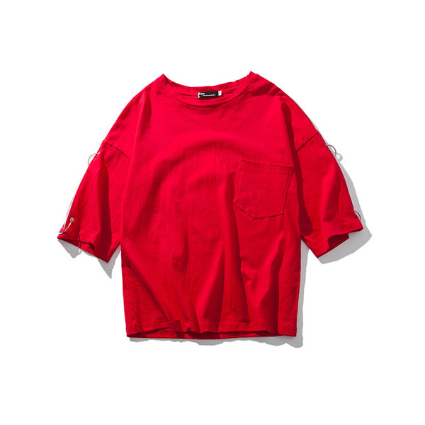 Férfi póló 3/4 ujjal három színben, fém elemekkel