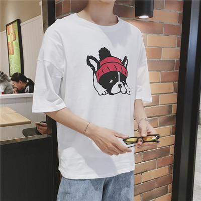 Αντρικά μπλουζάκια με κοντό μανίκι σε τρία χρώματα με εκτύπωση