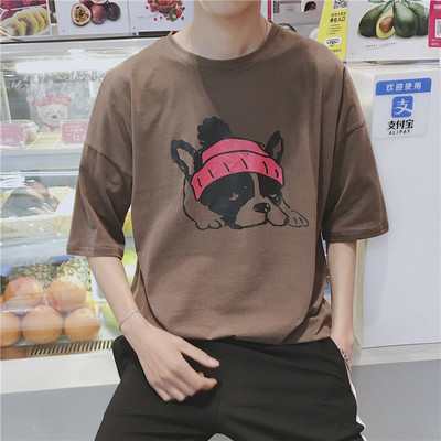 Αντρικά μπλουζάκια με κοντό μανίκι σε τρία χρώματα με εκτύπωση