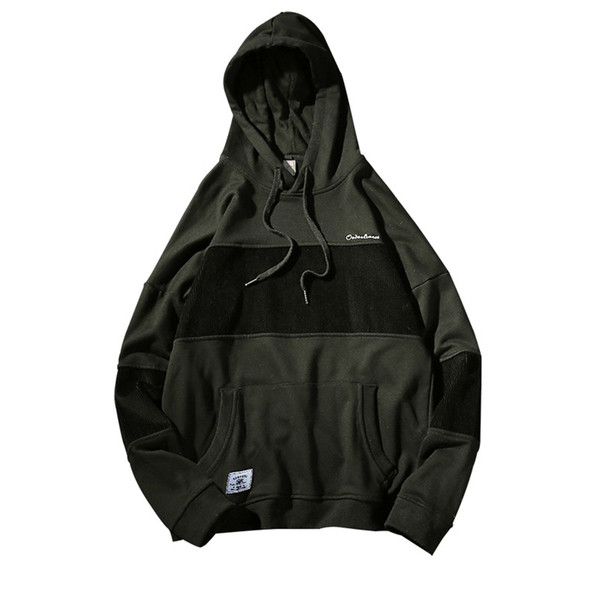 Férfi pulóver kapucnival és zsebekkel, két színben