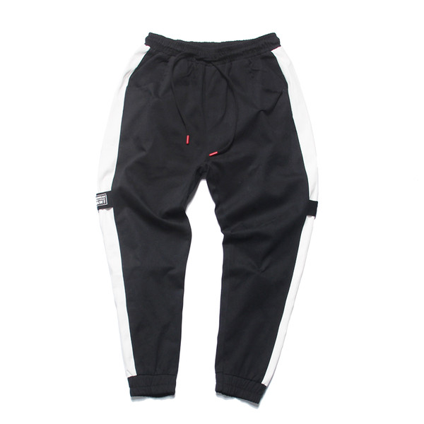 Ανδρικά παντελόνια με τσέπες, κορδόνια και χρωματιστές άκρες