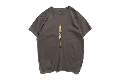 Ανδρικό κοντό T-shirt με κοντό μανίκι  σε δύο χρώματα με έγχρωμη εκτύπωση