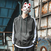 Ανδρικό φούτερ σε τρία χρώματα με κουκούλα και στρίφωμα