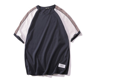 Ανδρικά κοντομάνικα μπλουζάκια σε τρία χρώματα και με χρωματιστές λωρίδες