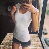 Κομψή γυναικεία αθλητική μπλούζα για καθημερινή ζωή με ντεκολτέ σε σχήμα V σε τρία χρώματα