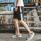 Férfi rövidnadrág elasztikus derékkal, fekete színben