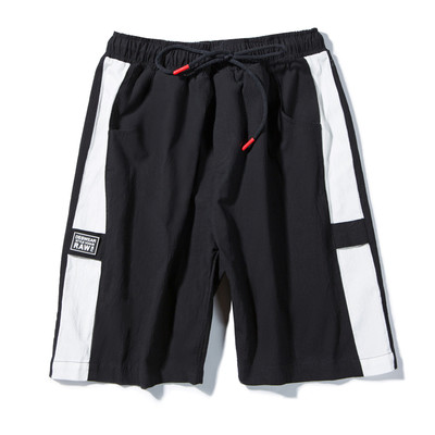 Férfi rövidnadrág elasztikus derékkal, fekete színben