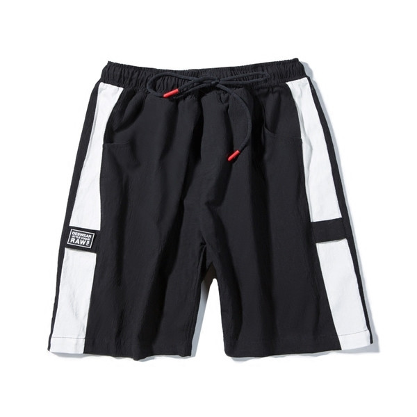 Férfi rövidnadrág elasztikus derékkal, fekete színben