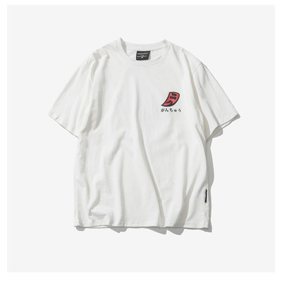 Rövid ujjú férfi póló, két színben, hátoldalán mintával