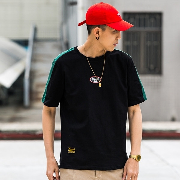 Ανδρική μπλούζα 3/4 μανίκι σε μαύρο και σκούρο μπλε χρώμα