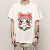 Αντρικά μπλουζάκια με κοντό μανίκι σε τρία χρώματα με εκτύπωση