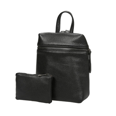 Μίνι γυναικέιο σακίδιο σε μαύρο, μπεζ γκρι με οικολογικό δέρμα