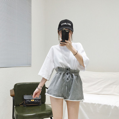 Női alkalmi, magas derekú rövidnadrág