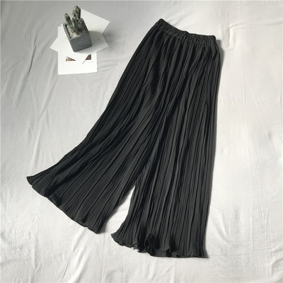 Modern női redős nadrág magas derékkal