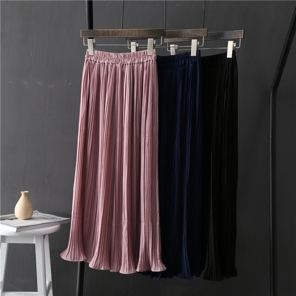 Modern női redős nadrág magas derékkal