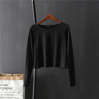 Άνοιξη-φθινόπωρο καθημερινή σύντομη γυναικεία μπλούζα