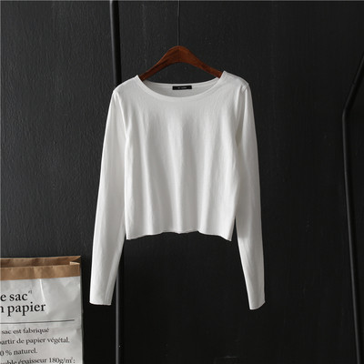 Άνοιξη-φθινόπωρο καθημερινή σύντομη γυναικεία μπλούζα