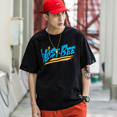 Ανδρική μπλούζα  με 3/4 πλάτος μανίκι με γραφίτη σε λευκό, μαύρο και πράσινο χρώμα