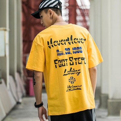 Ανδρική μπλούζα 3/4 μανικιών με έγχρωμη επιγραφή