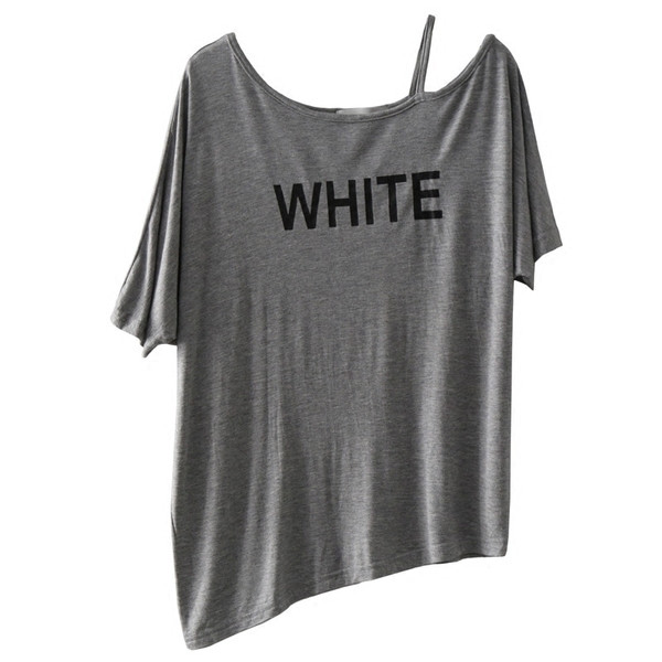 Καθημερινή γυναικεία μπλούζα  με πτώση ώμου και ασύμμετρο μήκος