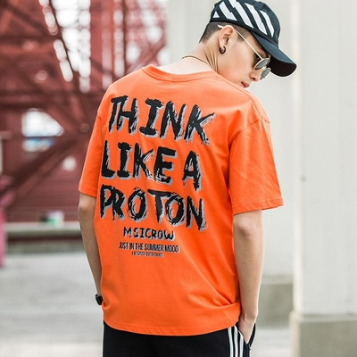 Casual ανδρική μπλούζα με μανίκι 3/4 με την επιγραφή - 5 χρώματα