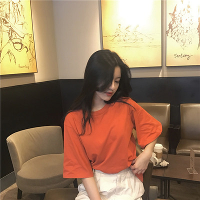 Γυναικείο μπλουζάκι σε φαρδύ μανίκι με πολύχρωμο γιακά