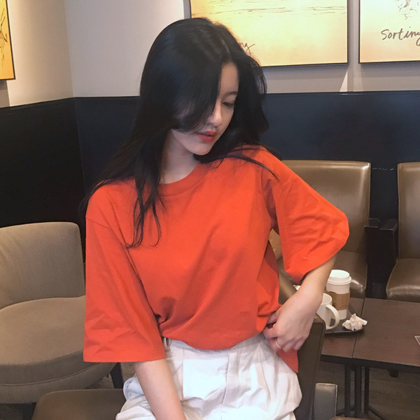 Γυναικείο μπλουζάκι σε φαρδύ μανίκι με πολύχρωμο γιακά