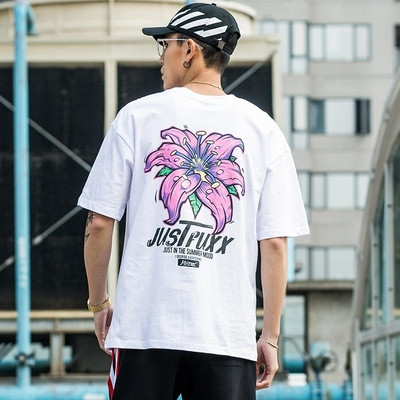 Ανδρική μπλούζα με μανίκια 3/4 με πολύχρωμο γραφίτη και μαύρο, λευκό και γκρι χρώμα