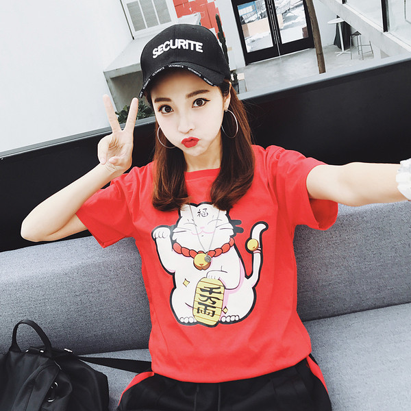 Alkalmi női blúz rövid ujjú rátéttel - fehér, fekete és piros