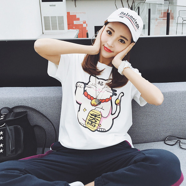 Alkalmi női blúz rövid ujjú rátéttel - fehér, fekete és piros