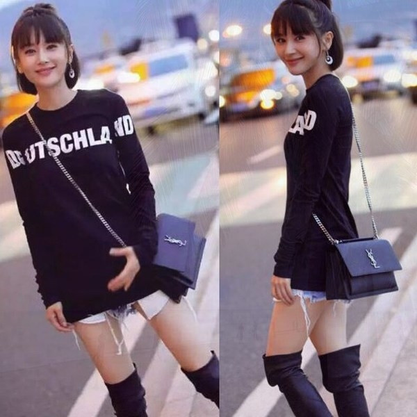 Γυναικείο κομψό μπλουζάκι με μακριά μανίκια και επιγραφή