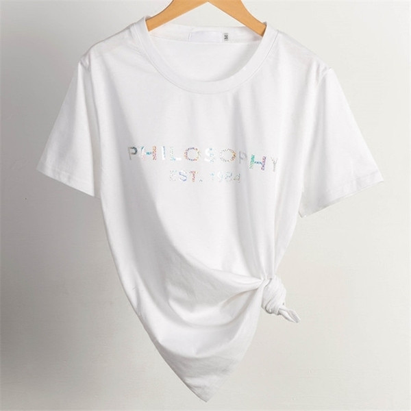 Γυναικείο μπλουζάκι σε λευκό χρώμα με επιγραφή