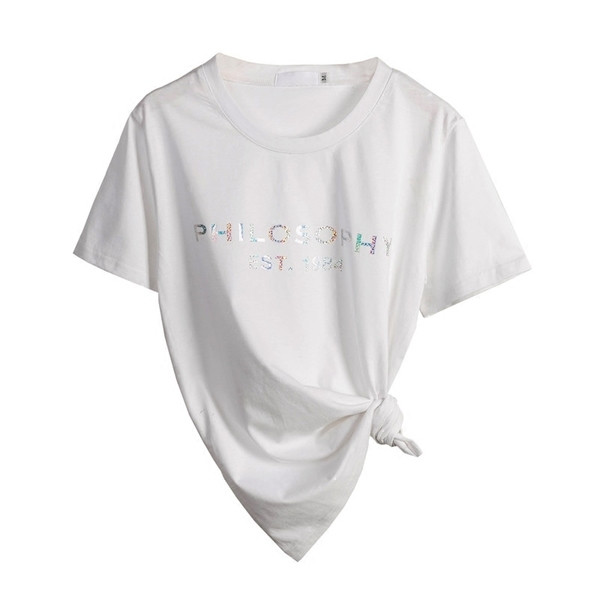 Γυναικείο μπλουζάκι σε λευκό χρώμα με επιγραφή