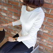 Γυναικεία καθαρισμένη μπλούζα με  μακρύ μανίκι