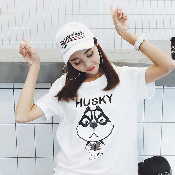 Γυναικείες μπλούζες με  κοντό μανίκι με εφαρμογές - άσπρο και μαύρο χρώμα