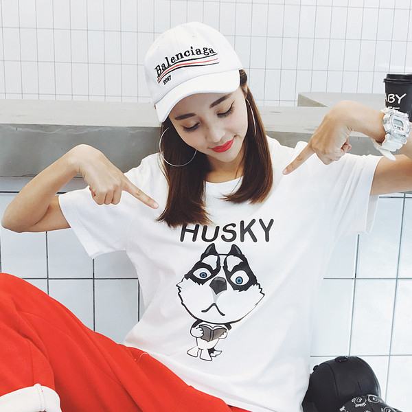 Γυναικείες μπλούζες με  κοντό μανίκι με εφαρμογές - άσπρο και μαύρο χρώμα