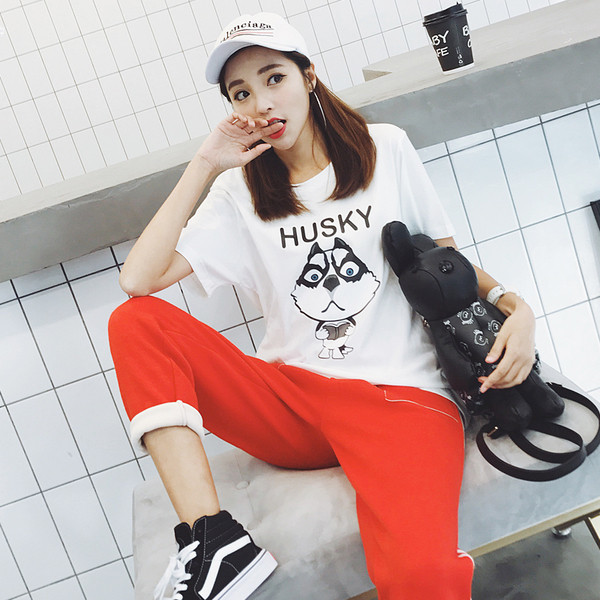 Γυναικείες μπλούζες με  κοντό μανίκι με εφαρμογές - άσπρο και μαύρο χρώμα