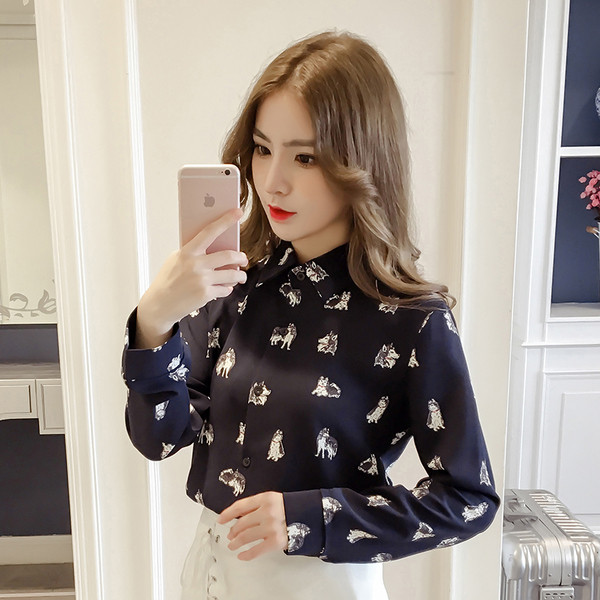 Cămașă modernă de damă cu animație în mai multe culori