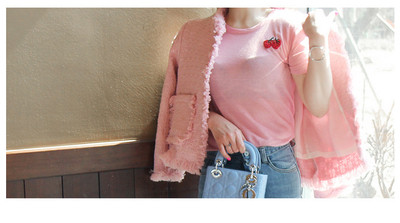 Γυναικείο καλοκαιρινό μπλουζάκι σε ροζ χρώμα με εκτύπωση