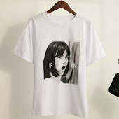 Γυναικείο μπλουζάκι σε λευκό με εκτύπωση