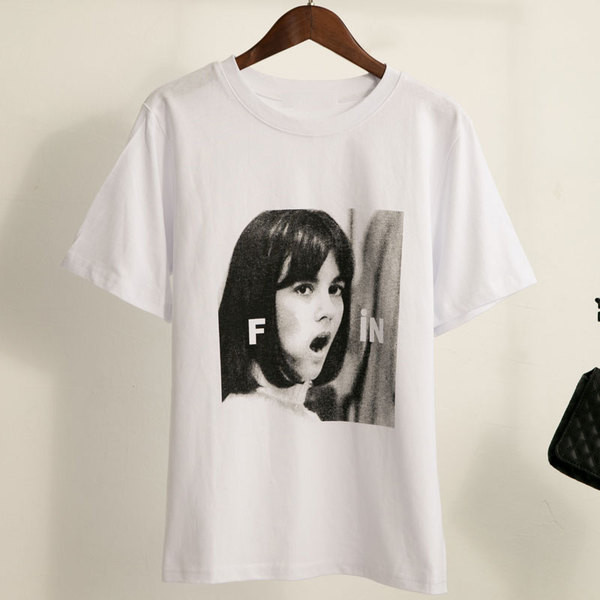 Γυναικείο μπλουζάκι σε λευκό με εκτύπωση