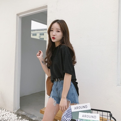 Μοντέρνο χαλαρο γυναικείο μπλουζοφόρεμα με λαμπερά σωματίδια σε τρία χρώματα