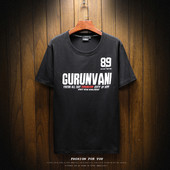 Ανδρικό αθλητικό μπλουζάκι με ανοιχτό κολάρο και μαύρο χρώμα