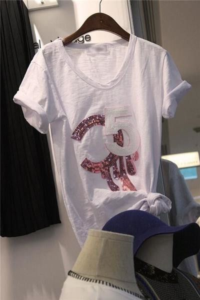 Καθημερινή γυναικεία μπλούζα με κοντό μανίκι και πούλιες