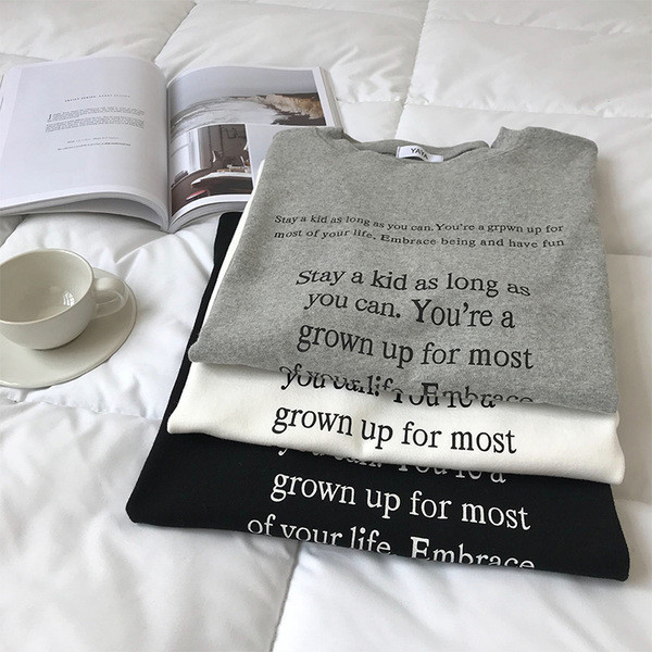 Női sport- és alkalmi póló három színben felirattal