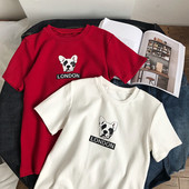 Γυναικεία casual free-style T-shirt με mini appliqué σε διάφορα χρώματα