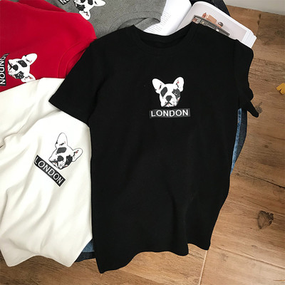 Γυναικεία casual free-style T-shirt με mini appliqué σε διάφορα χρώματα