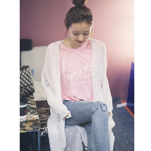 Καλοκαιρινό γυναικείο T-shirt με κοντό μανίκι και λαιμόκοψη