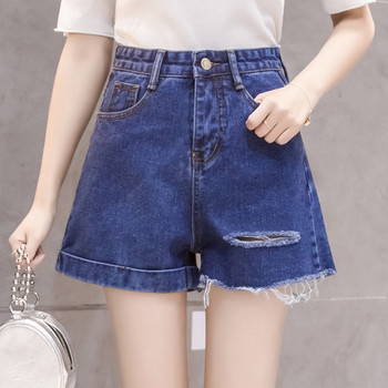 Casual shorts γυναικείο τζιν με υψηλή μέση